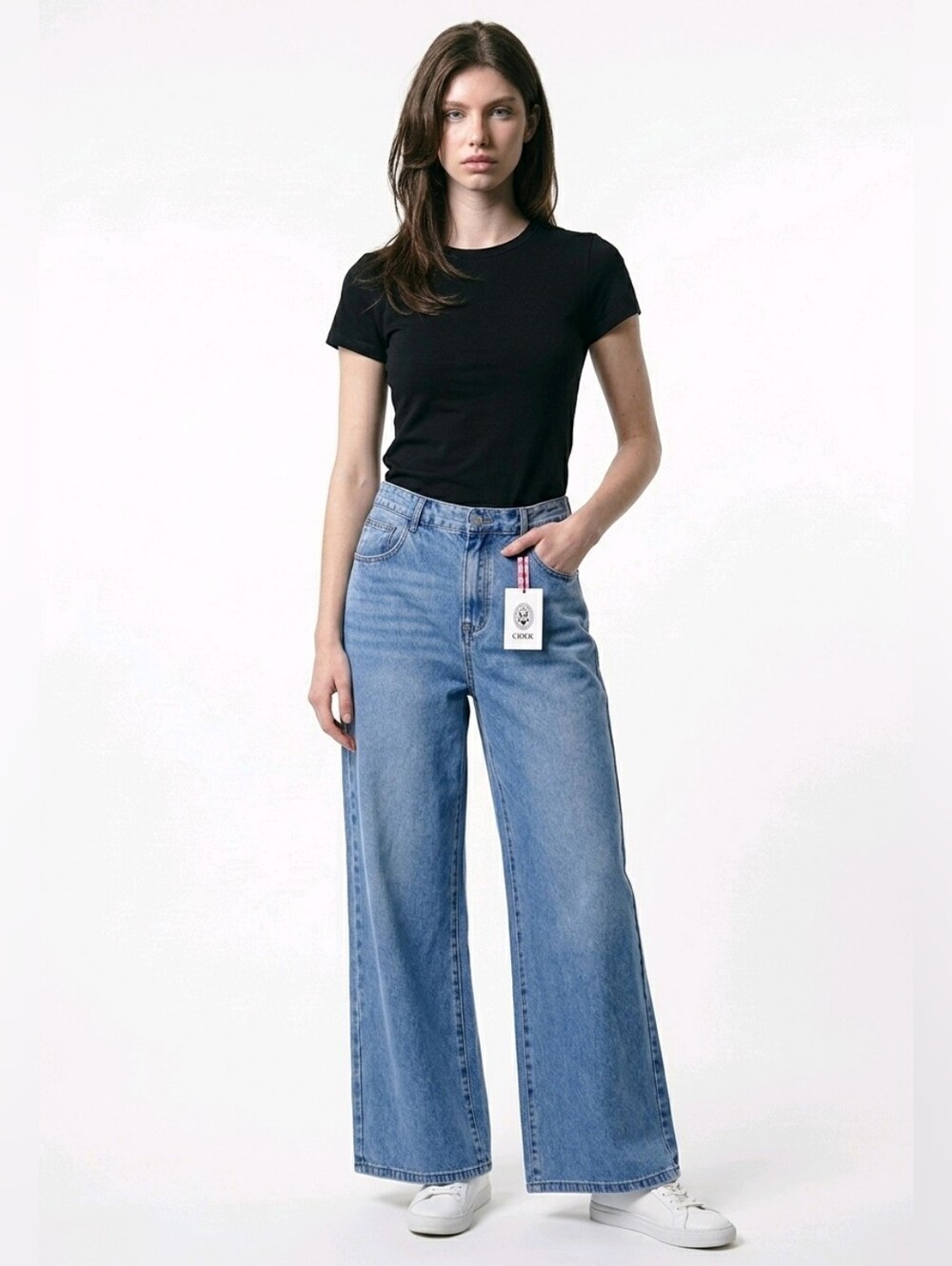 CIDER 1XL Wide Leg Jeans Baby Blue High Rise NWT